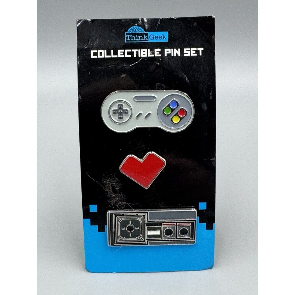 ThinkGeek Retro Gaming Controller Collectable Lapel Pin Set Nintendo‎